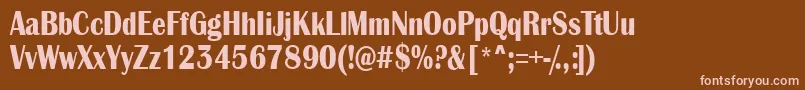 フォントAAlbionicnrBold – 茶色の背景にピンクのフォント