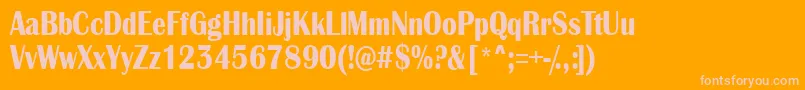 AAlbionicnrBold Font – Pink Fonts on Orange Background