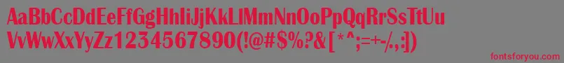 AAlbionicnrBold Font – Red Fonts on Gray Background