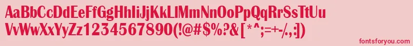 AAlbionicnrBold Font – Red Fonts on Pink Background