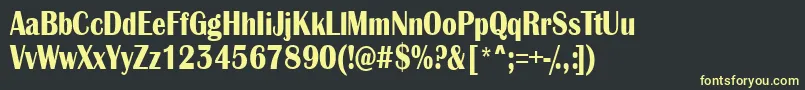 AAlbionicnrBold Font – Yellow Fonts on Black Background
