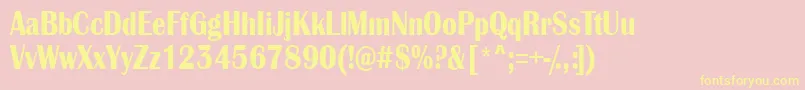 Police AAlbionicnrBold – polices jaunes sur fond rose