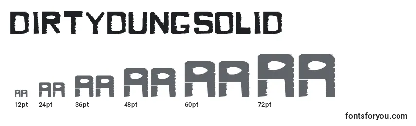 DirtyDungSolid Font Sizes