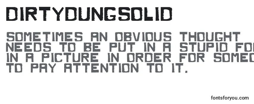 Review of the DirtyDungSolid Font