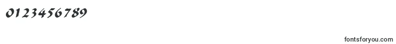 FlatBrushItalic-fontti – Fontit numeroille ja luvuille