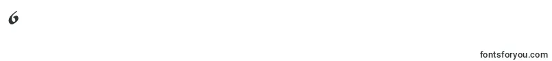 Czcionka FlatBrushItalic – czcionki cyfry 6