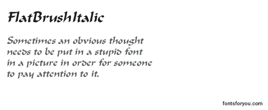 Review of the FlatBrushItalic Font