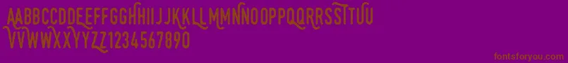 Шрифт Monthoers – коричневые шрифты на фиолетовом фоне
