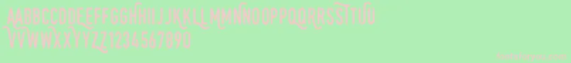 Monthoers Font – Pink Fonts on Green Background