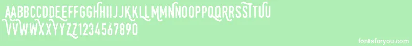 Monthoers Font – White Fonts on Green Background