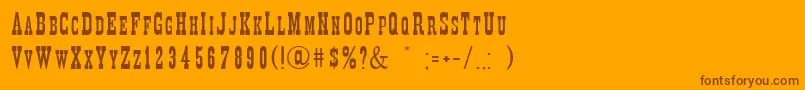 Police DecreeNarrow – polices brunes sur fond orange