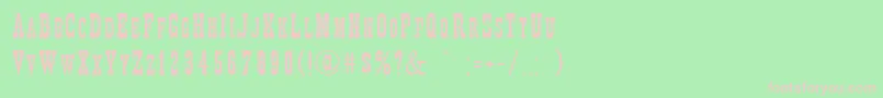 DecreeNarrow Font – Pink Fonts on Green Background