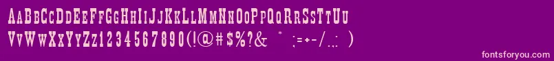 DecreeNarrow Font – Pink Fonts on Purple Background