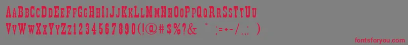 DecreeNarrow Font – Red Fonts on Gray Background
