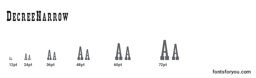 DecreeNarrow Font Sizes