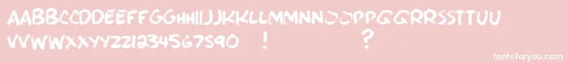 フォントBrushieBrushie – ピンクの背景に白い文字