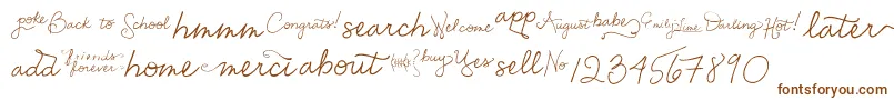 Шрифт EmilyLimeWords – коричневые шрифты на белом фоне