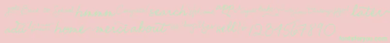 EmilyLimeWords Font – Green Fonts on Pink Background