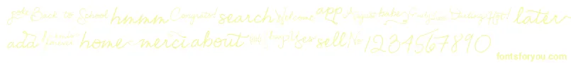 Czcionka EmilyLimeWords – żółte czcionki