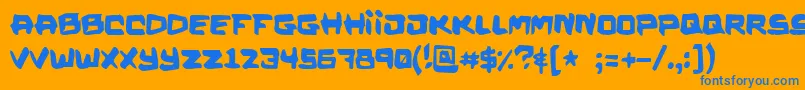 Шрифт KalystГ©rine – синие шрифты на оранжевом фоне