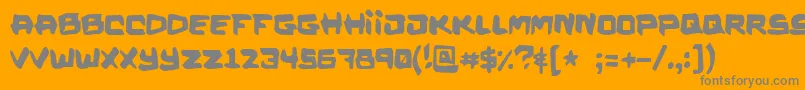 Fonte KalystГ©rine – fontes cinzas em um fundo laranja