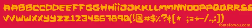 KalystГ©rine Font – Orange Fonts on Red Background