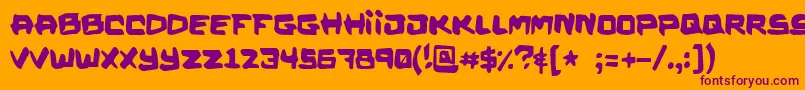 KalystГ©rine Font – Purple Fonts on Orange Background