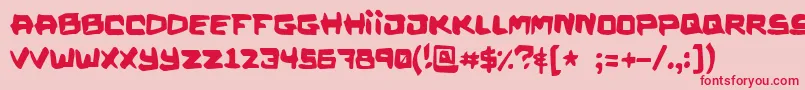 KalystГ©rine Font – Red Fonts on Pink Background