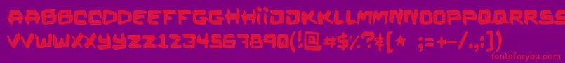 KalystГ©rine Font – Red Fonts on Purple Background