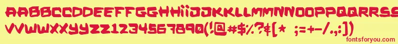 KalystГ©rine Font – Red Fonts on Yellow Background