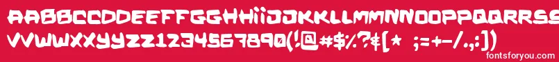 KalystГ©rine Font – White Fonts on Red Background