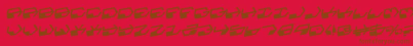 Deranianr-Schriftart – Braune Schriften auf rotem Hintergrund