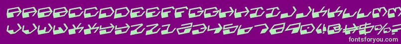 Deranianr Font – Green Fonts on Purple Background