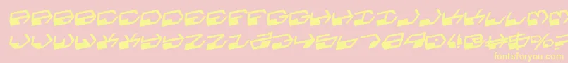 Deranianr Font – Yellow Fonts on Pink Background