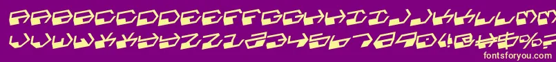 Deranianr Font – Yellow Fonts on Purple Background