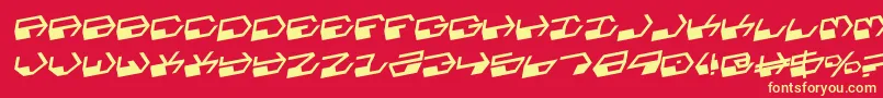 Deranianr Font – Yellow Fonts on Red Background