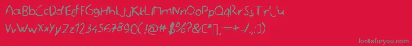 フォントMemefont – 赤い背景に灰色の文字