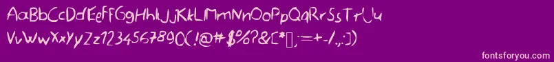 Memefont Font – Pink Fonts on Purple Background