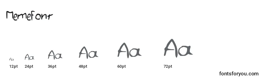 Memefont Font Sizes