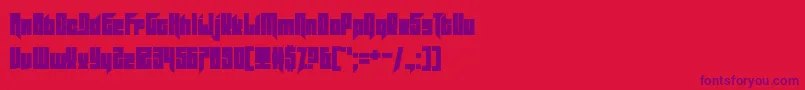 フォントSlitter – 赤い背景に紫のフォント
