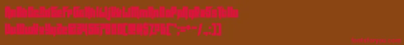 Slitter Font – Red Fonts on Brown Background