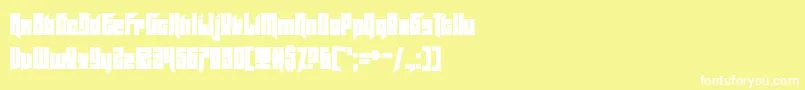 フォントSlitter – 黄色い背景に白い文字