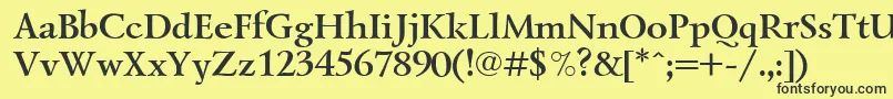 LazurskiBoldCyrillic Font – Black Fonts on Yellow Background