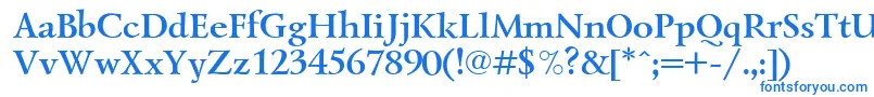 LazurskiBoldCyrillic-fontti – siniset fontit