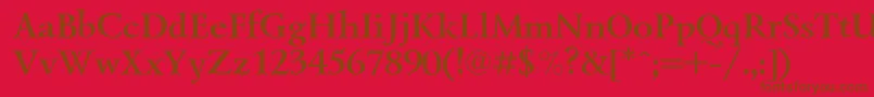 LazurskiBoldCyrillic Font – Brown Fonts on Red Background