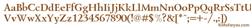 Шрифт LazurskiBoldCyrillic – коричневые шрифты на белом фоне