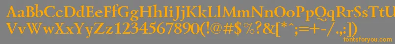 LazurskiBoldCyrillic-fontti – oranssit fontit harmaalla taustalla