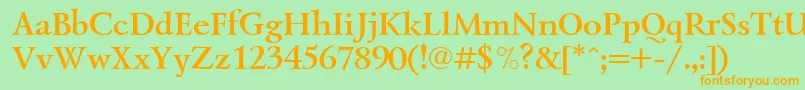 LazurskiBoldCyrillic Font – Orange Fonts on Green Background