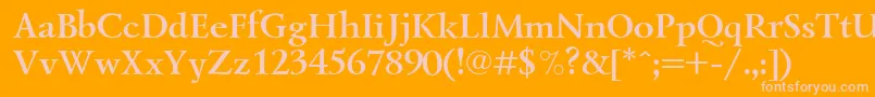 LazurskiBoldCyrillic Font – Pink Fonts on Orange Background