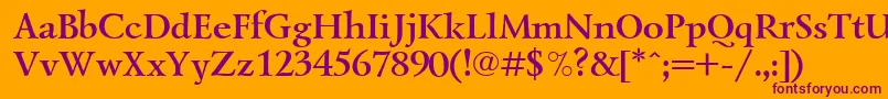 LazurskiBoldCyrillic Font – Purple Fonts on Orange Background